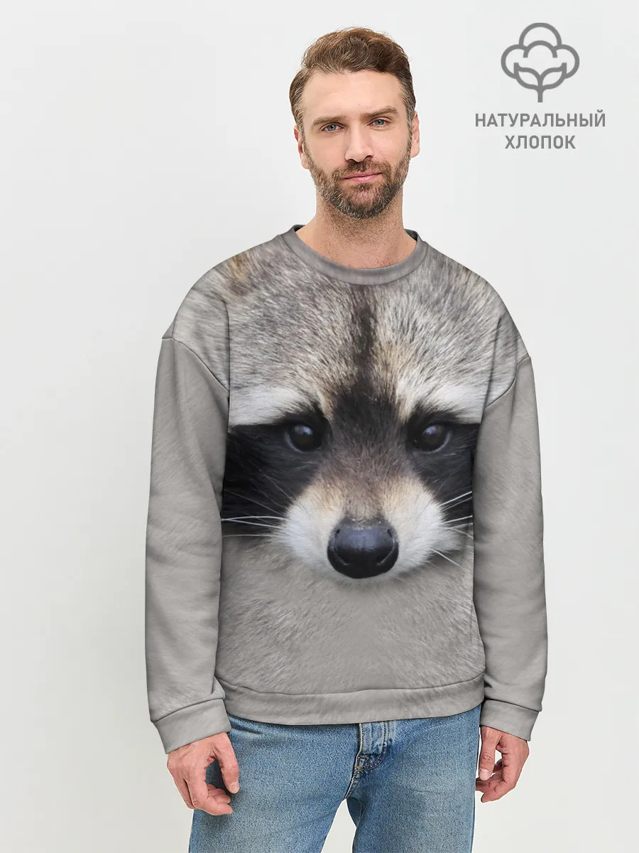 Мужской свитшот базовый / Енот