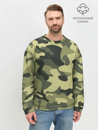 Мужской свитшот базовый / Камуфляж Хаки