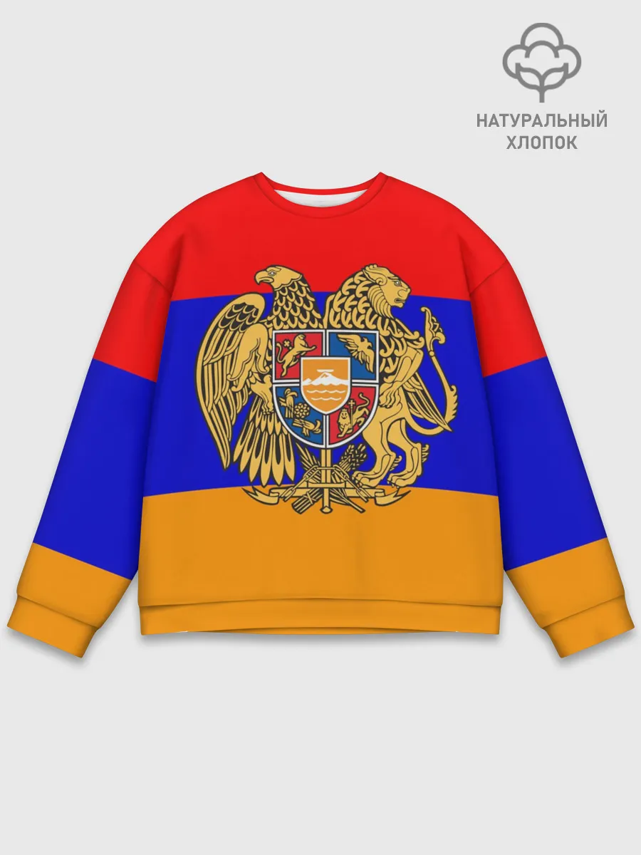 Мужской свитшот базовый / Герб и флаг Армении
