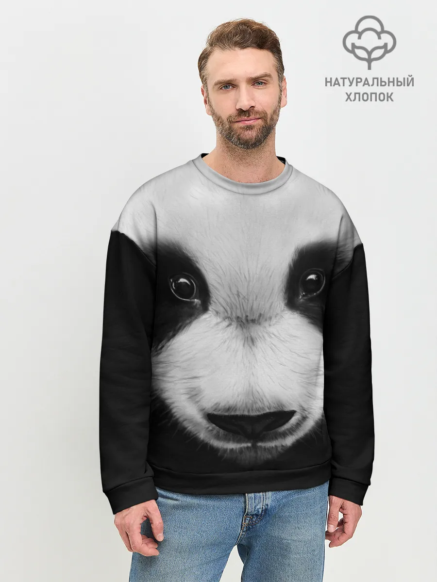 Мужской свитшот базовый / Морда панды