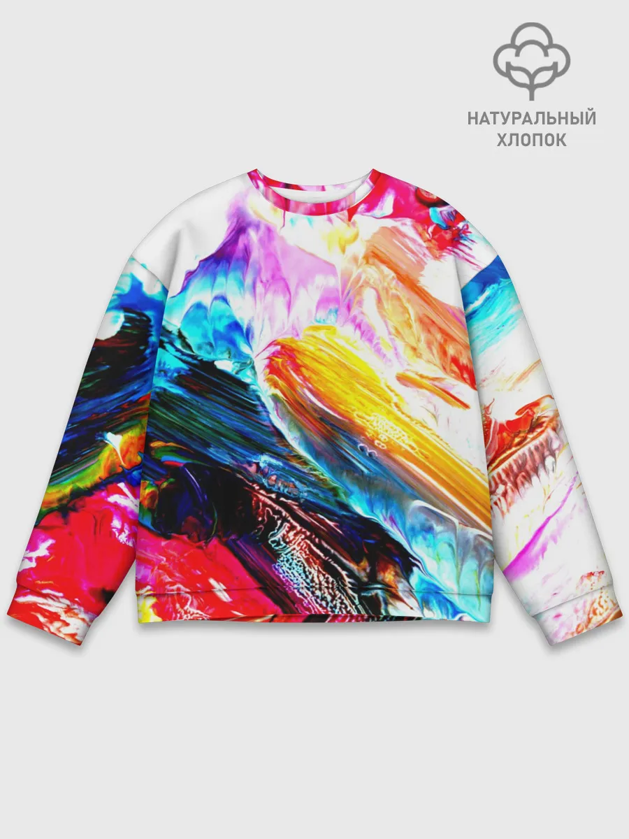 Мужской свитшот базовый / Абстракция красок