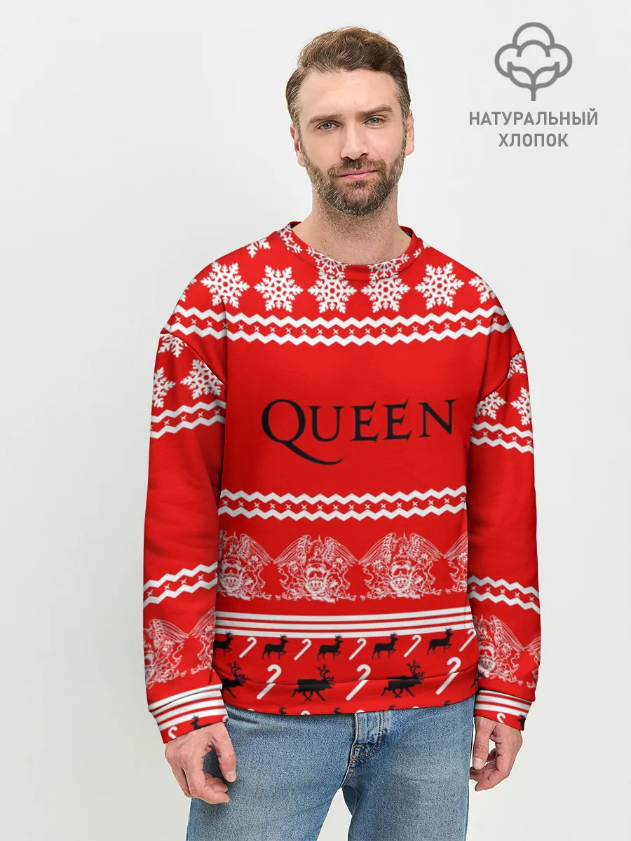 Мужской свитшот базовый / Праздничный Queen