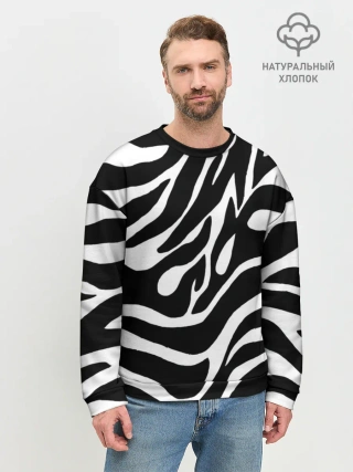 Мужской свитшот базовый / Зебра