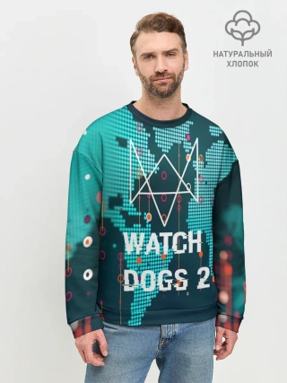 Мужской свитшот базовый / Watch Dogs 2 NETWORK HACK