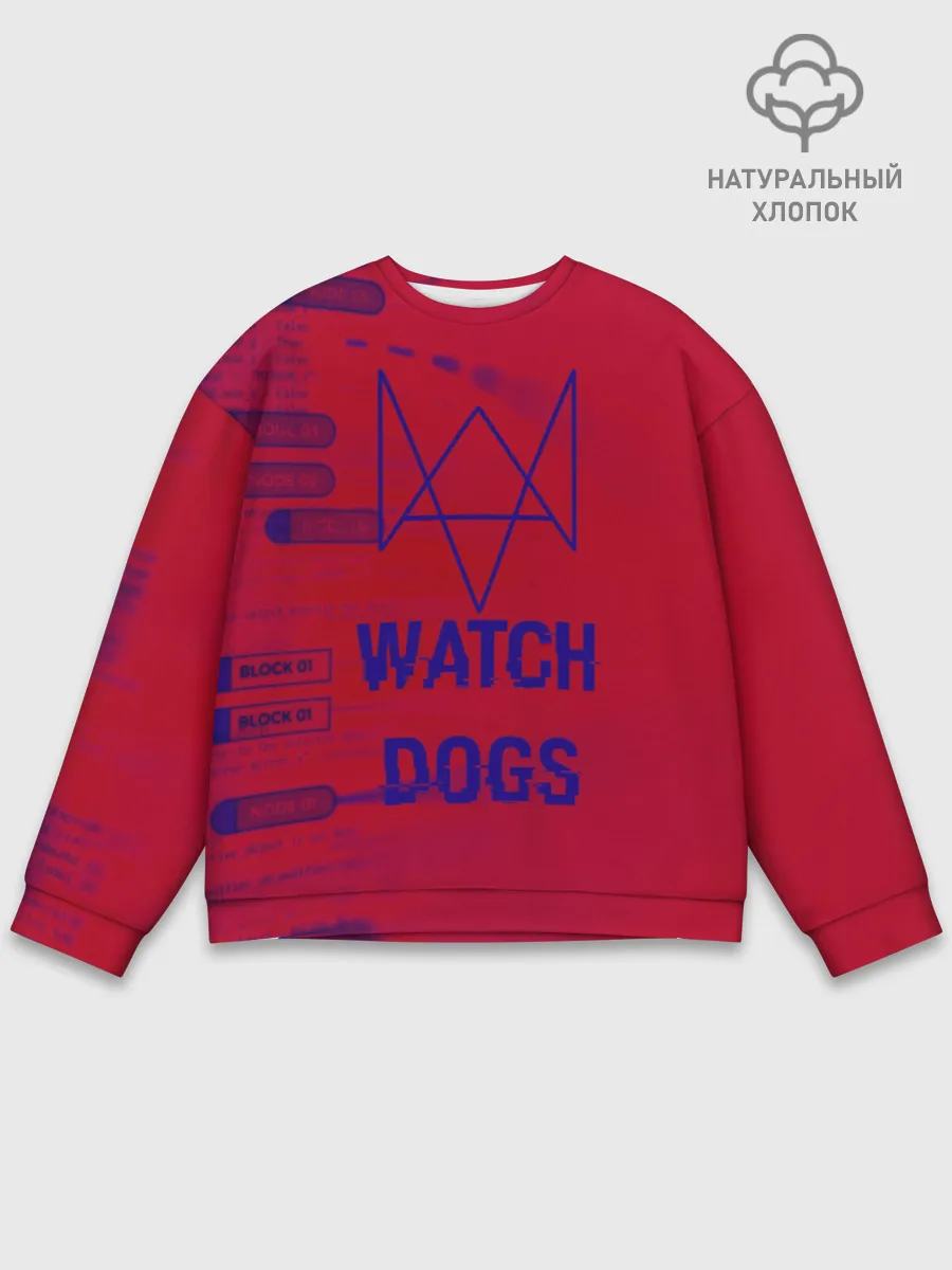 Мужской свитшот базовый / Watch Dogs hacker collection