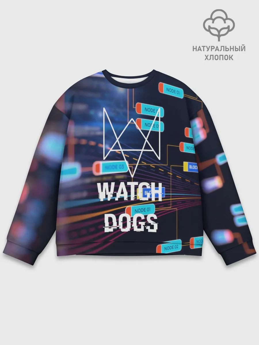 Мужской свитшот базовый / Watch Dogs