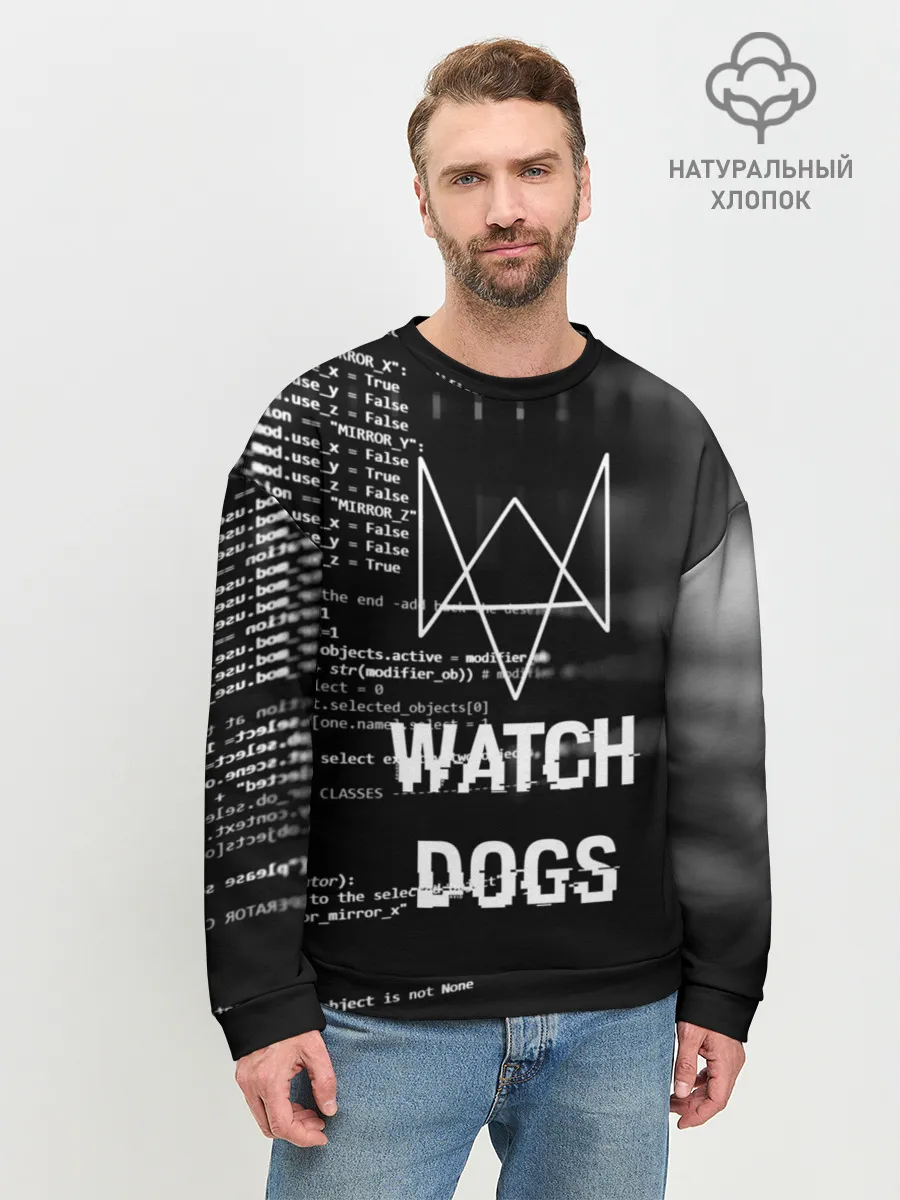 Мужской свитшот базовый / Wath dogs 2 Хакер