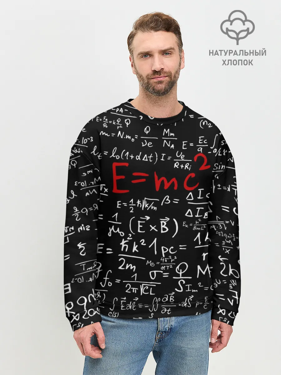 Мужской свитшот базовый / Формулы E=mc2