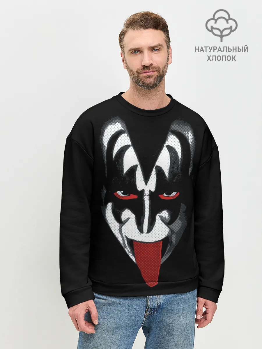 Мужской свитшот базовый / Кисс