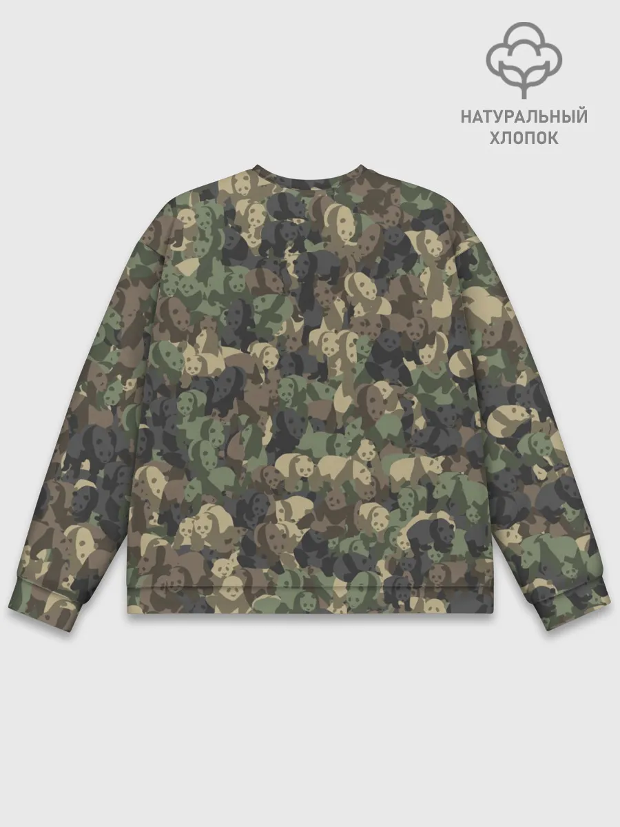 Мужской свитшот базовый / Камуфляж с пандами