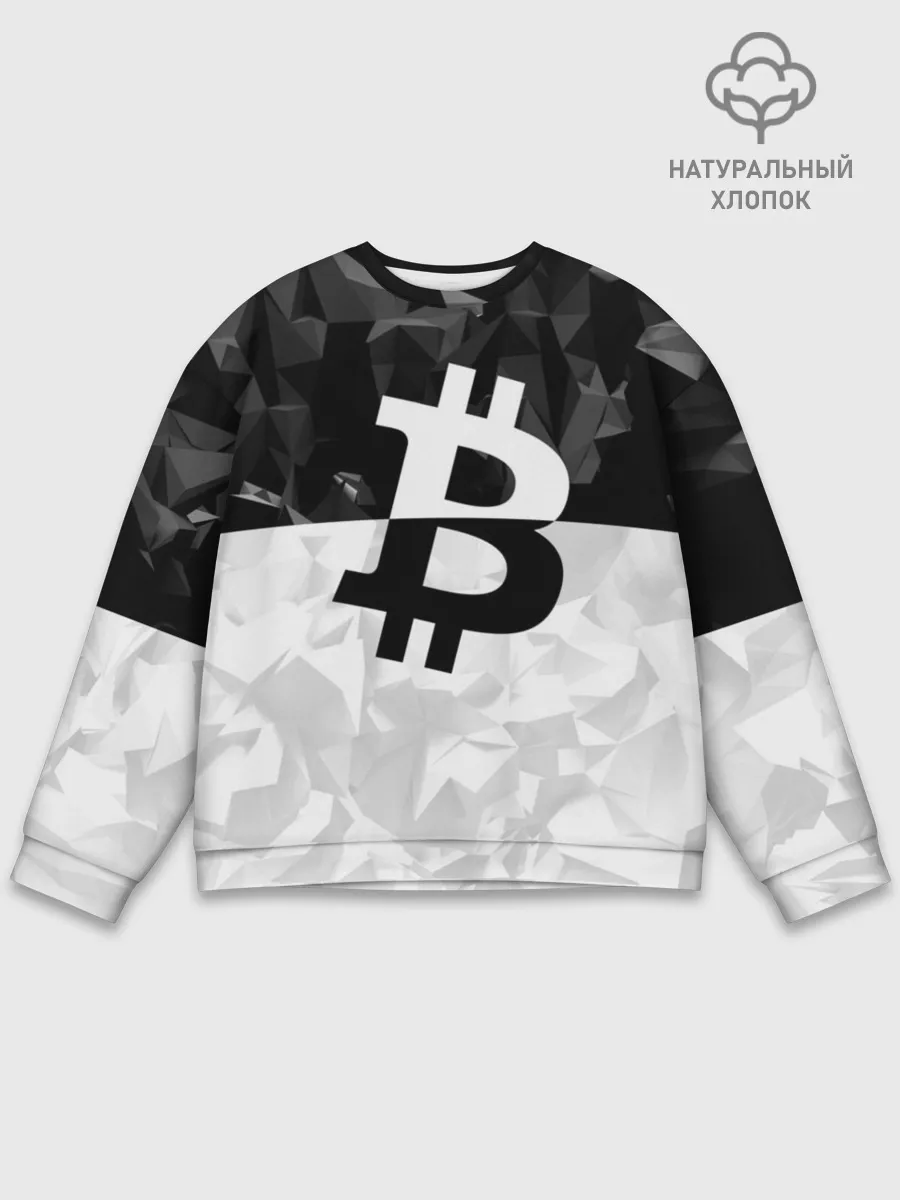 Мужской свитшот базовый / BITCOIN Black Collection