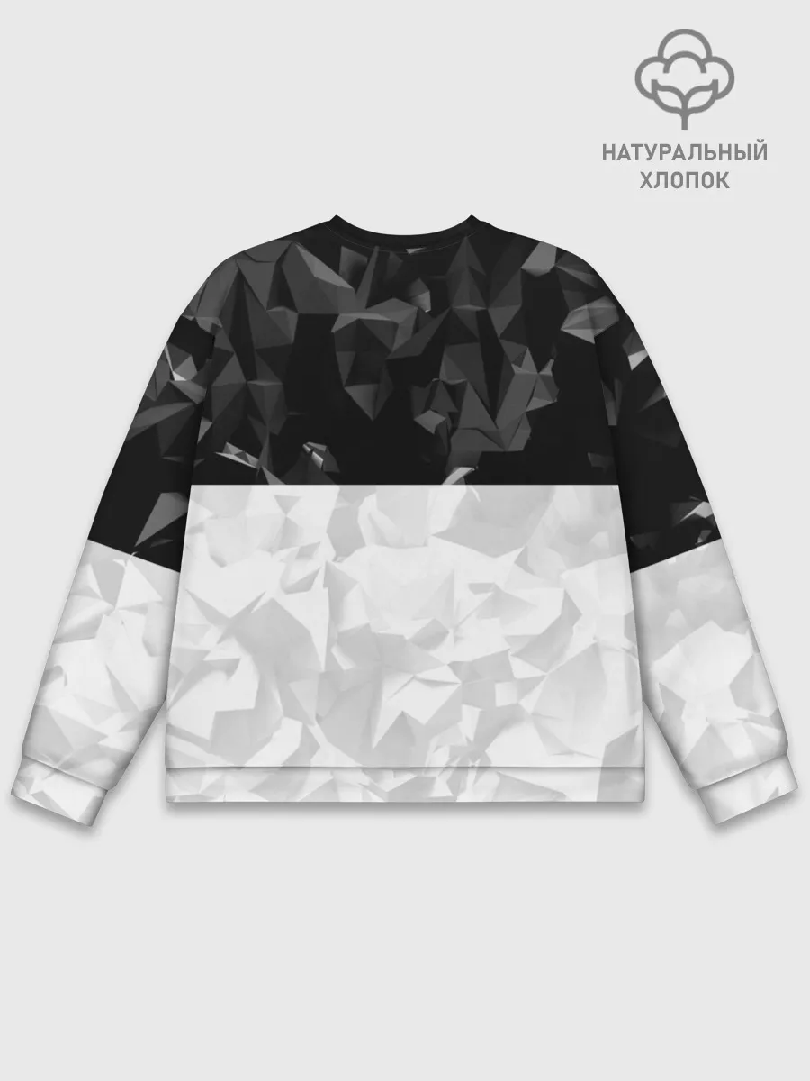 Мужской свитшот базовый / CS GO BLACK WHITE GEOMETRY