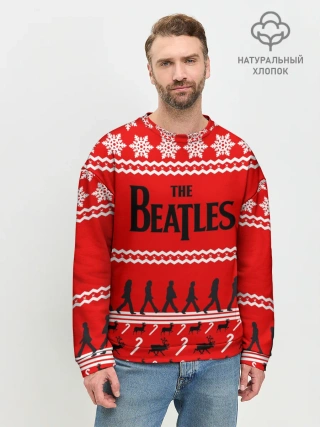 Мужской свитшот базовый / Праздничный The Beatles