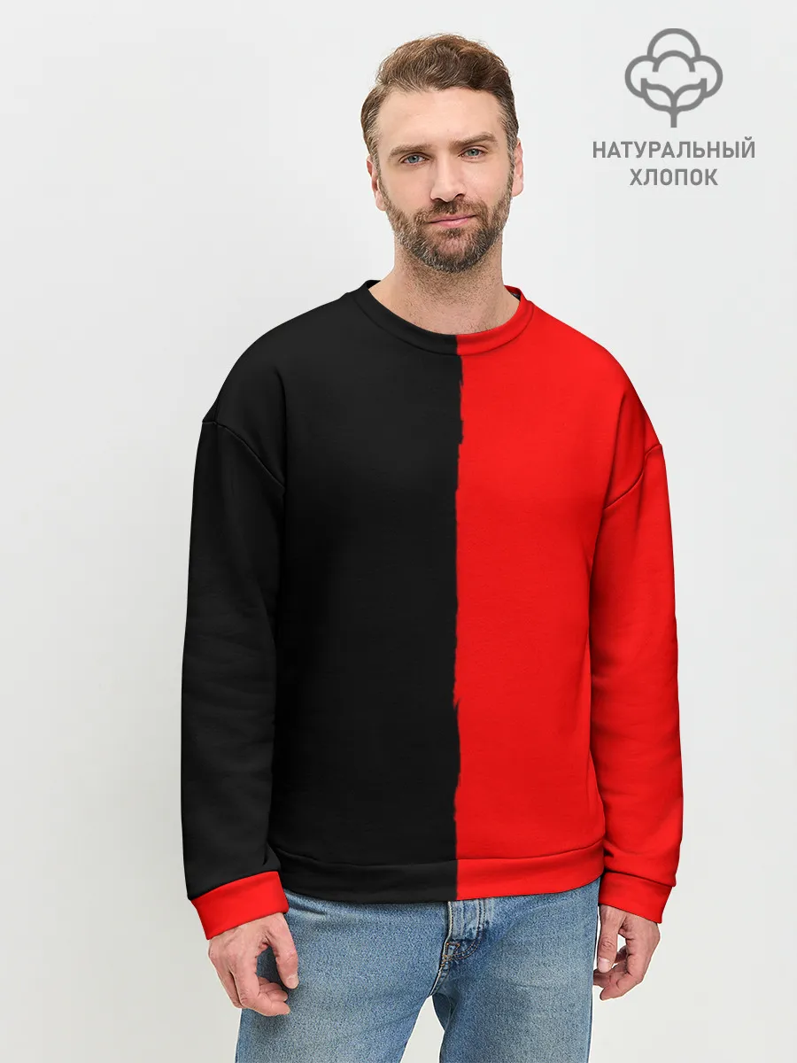 Мужской свитшот базовый / Red & Black