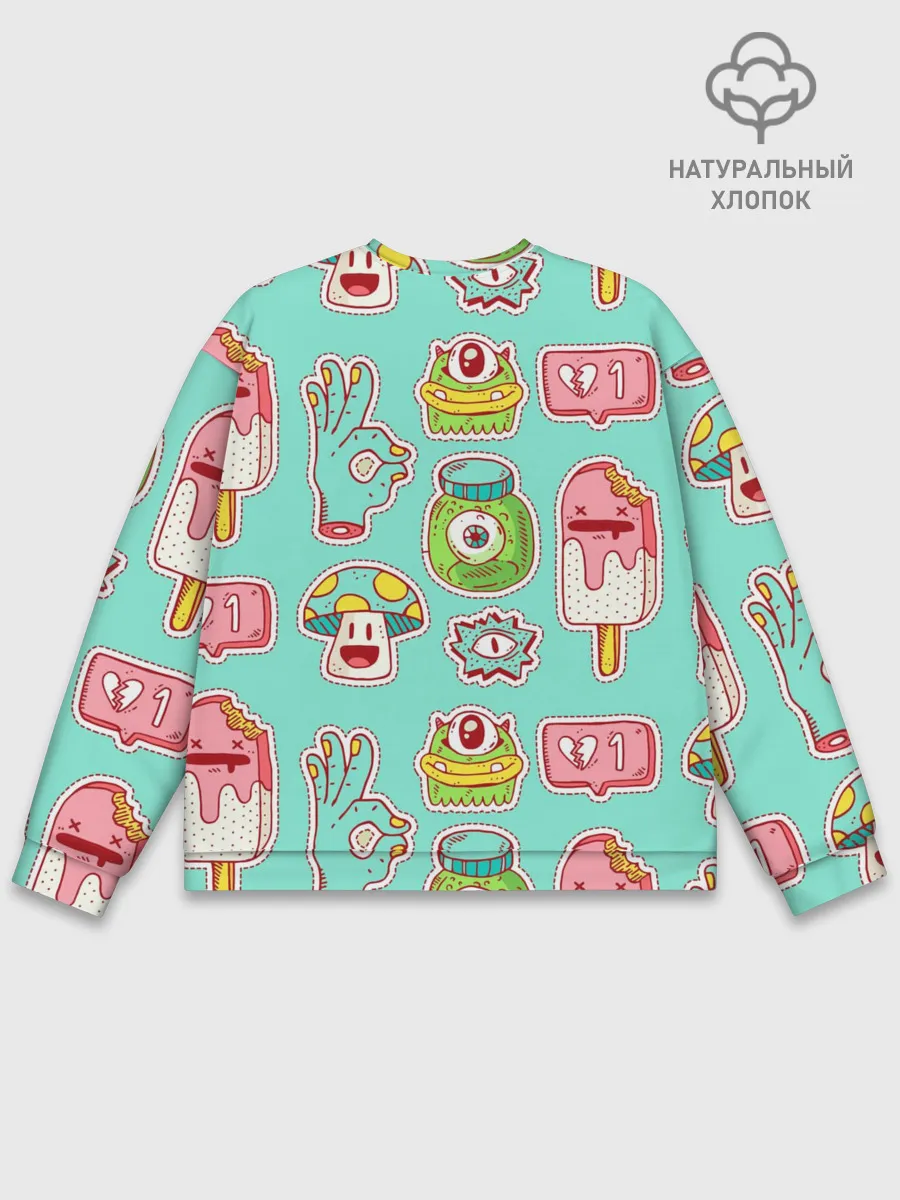 Мужской свитшот базовый / Яркие монстрики