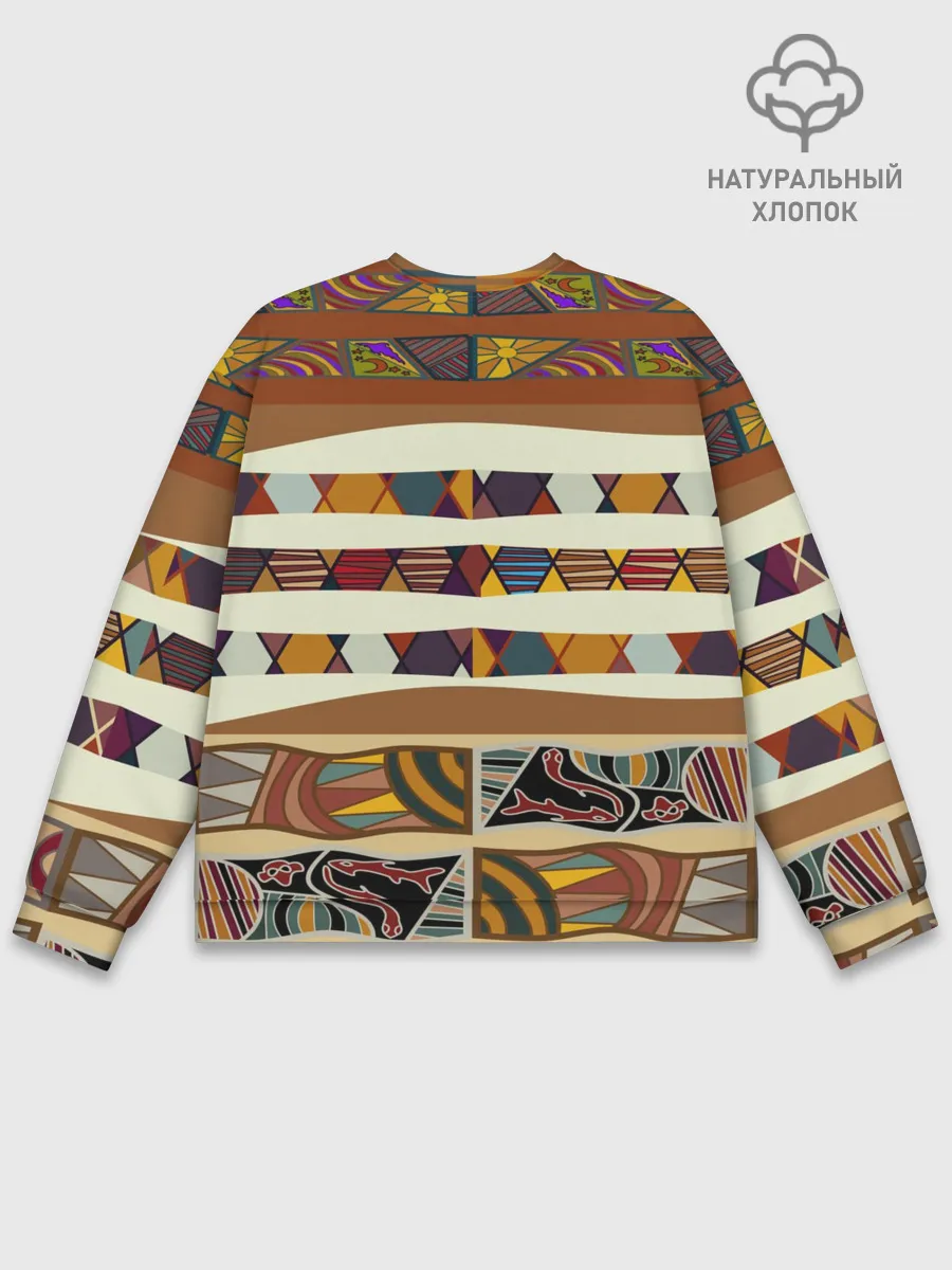 Мужской свитшот базовый / Африканская мозаика