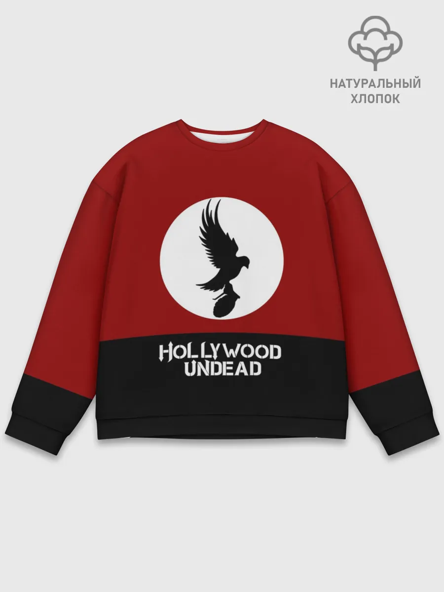 Мужской свитшот базовый / Красно-черный флаг HU