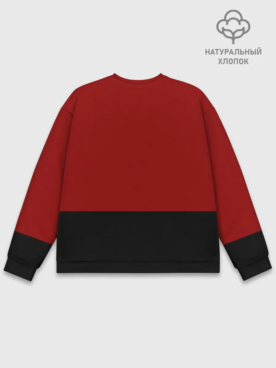 Мужской свитшот базовый / Красно-черный флаг HU