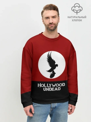 Мужской свитшот базовый / Красно-черный флаг HU