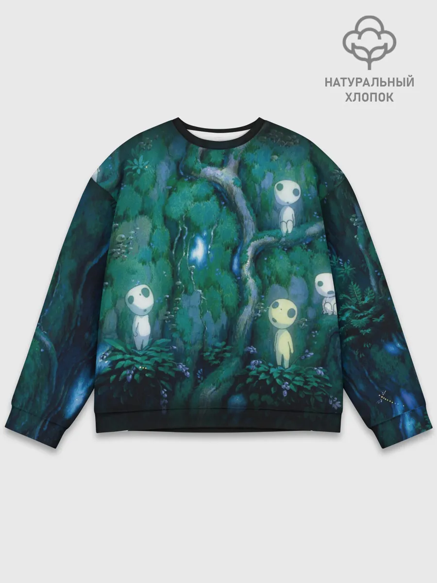 Мужской свитшот базовый / принцесса Мононоке_5