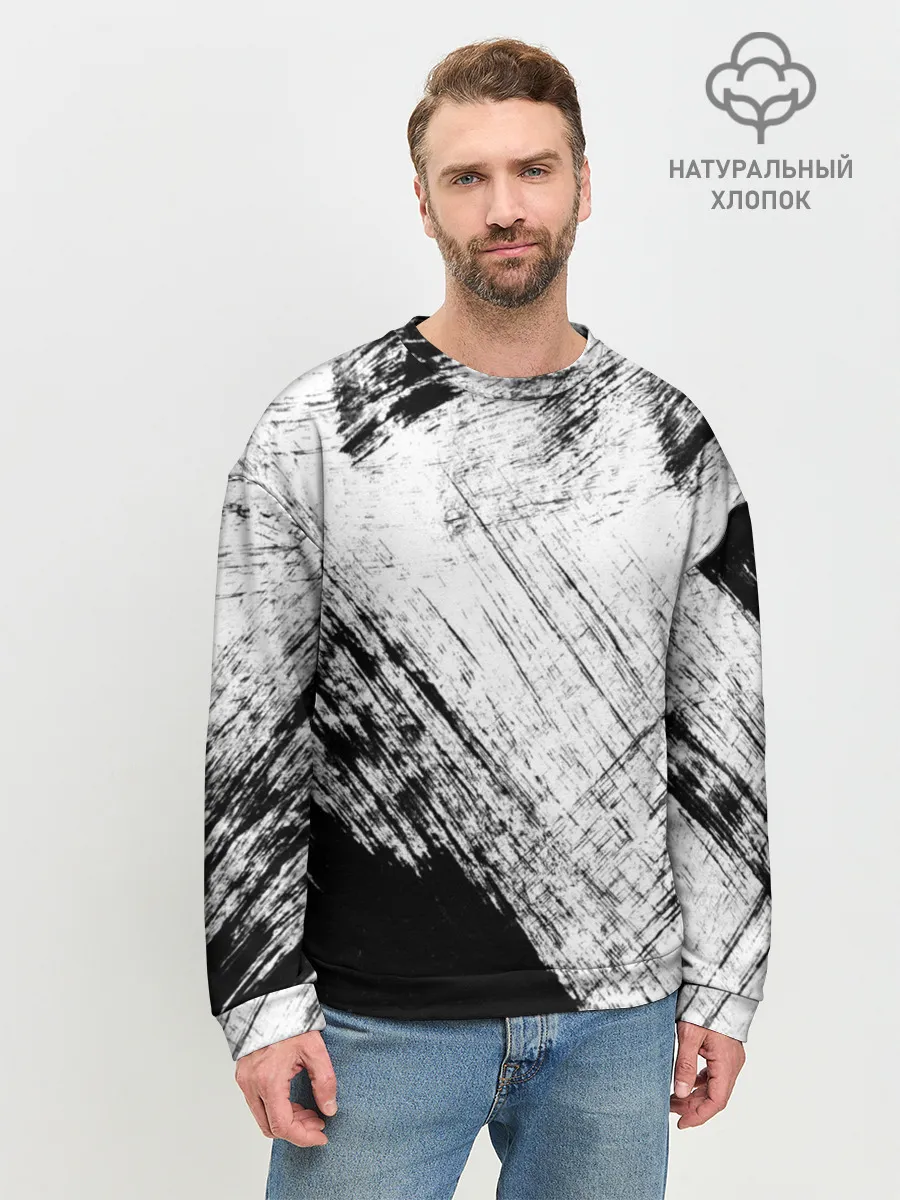 Мужской свитшот базовый / Штриховка
