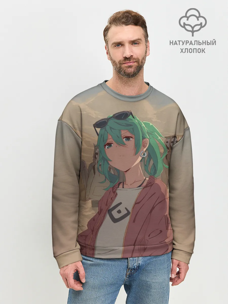 Мужской свитшот базовый / Мику Хатсуне. ВОКАЛОИД