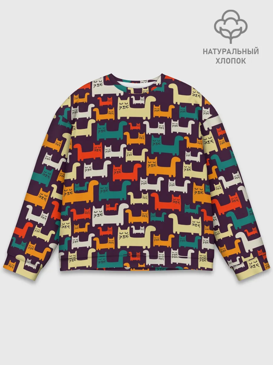 Мужской свитшот базовый / Найди чёрного кота