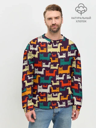 Мужской свитшот базовый / Найди чёрного кота