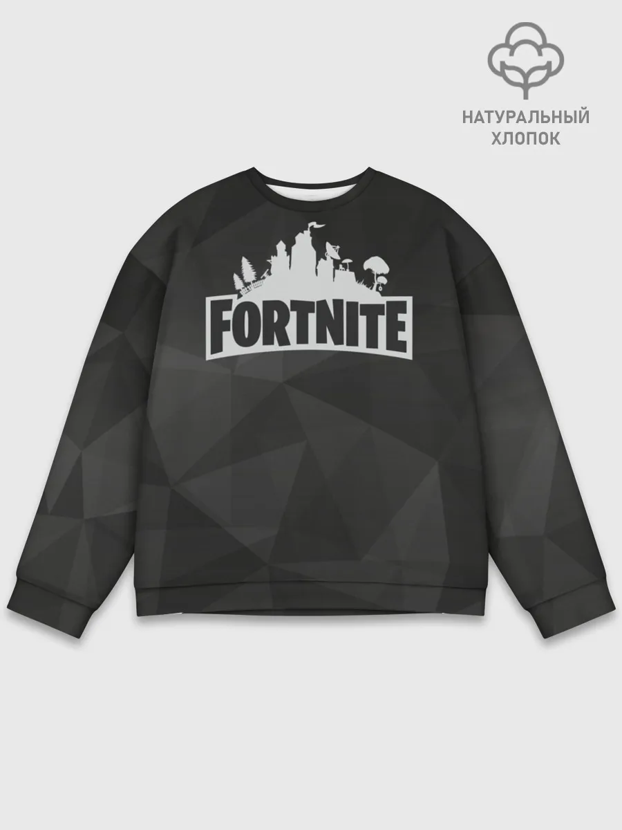 Мужской свитшот базовый / Fortnite Black Abstract