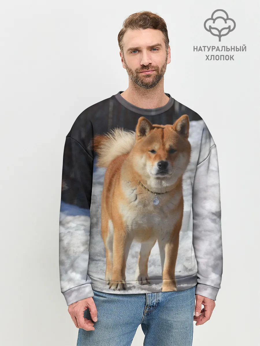 Мужской свитшот базовый / Акита-ину