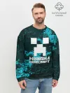 Мужской свитшот базовый / Михаил в стиле Minecraft