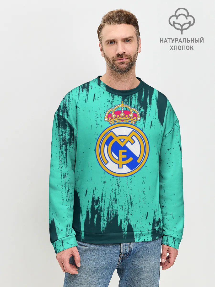 Мужской свитшот базовый / Реал Мадрид