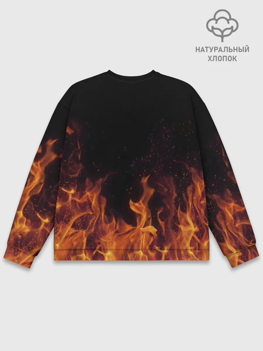 Мужской свитшот базовый / Рома огонь мужик