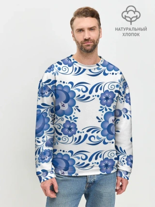 Мужской свитшот базовый / Гжель
