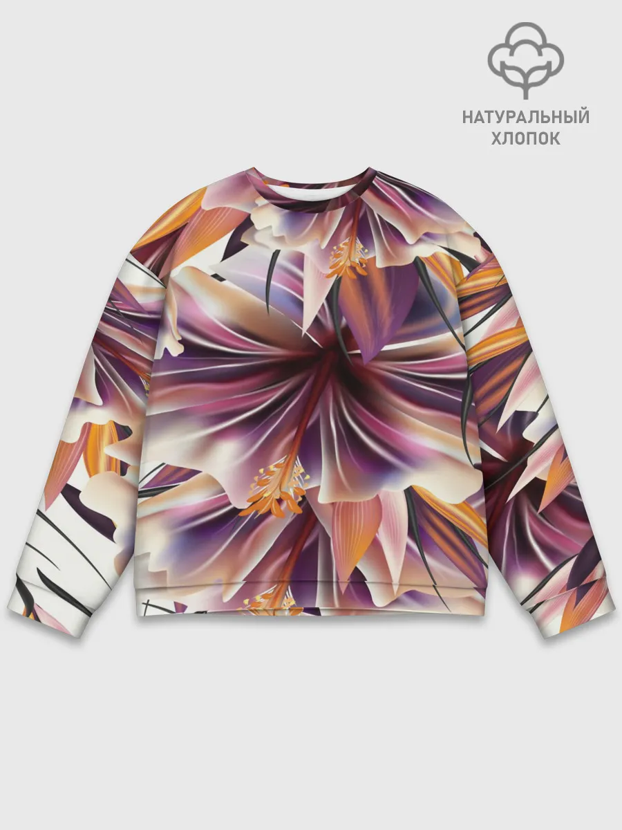Мужской свитшот базовый / Необычный цветок