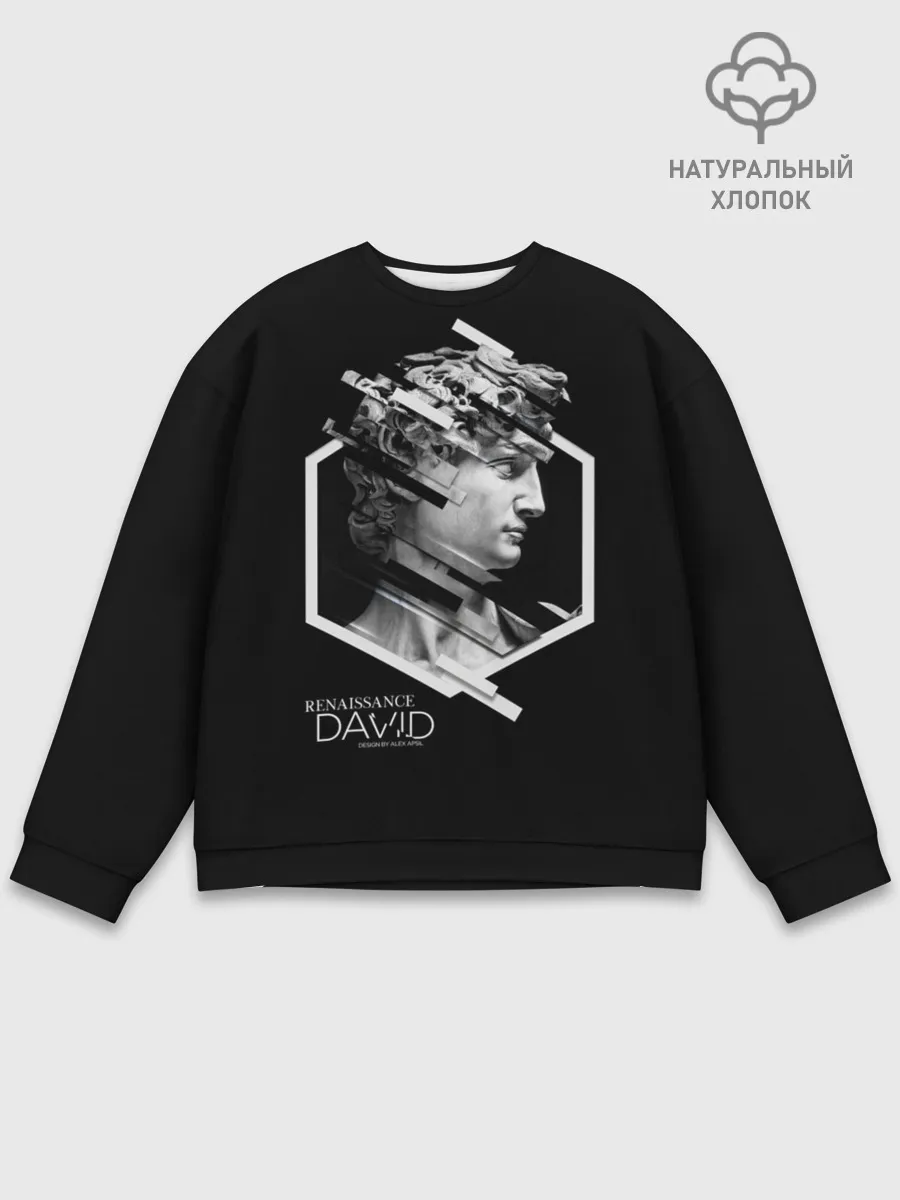 Мужской свитшот базовый / Renaissance David 3D