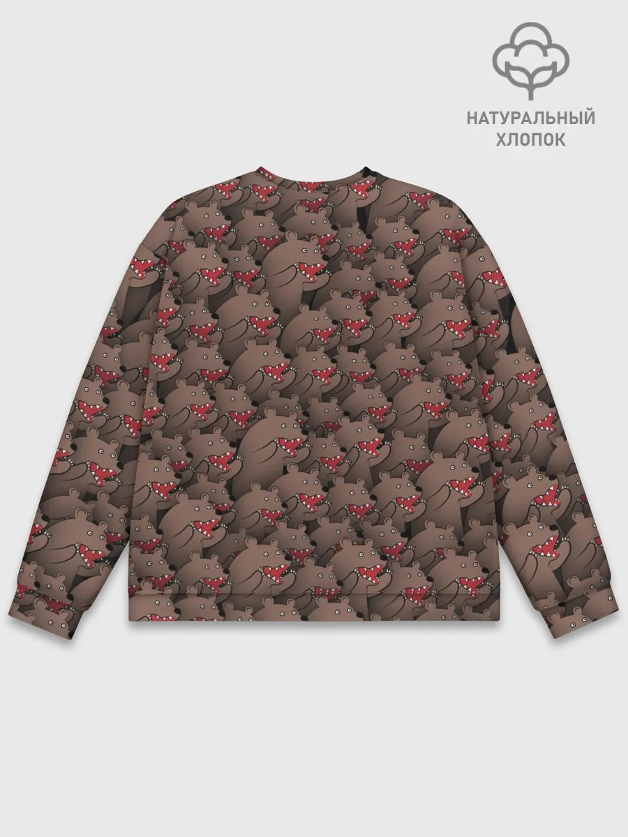 Мужской свитшот базовый / Медведи мемы