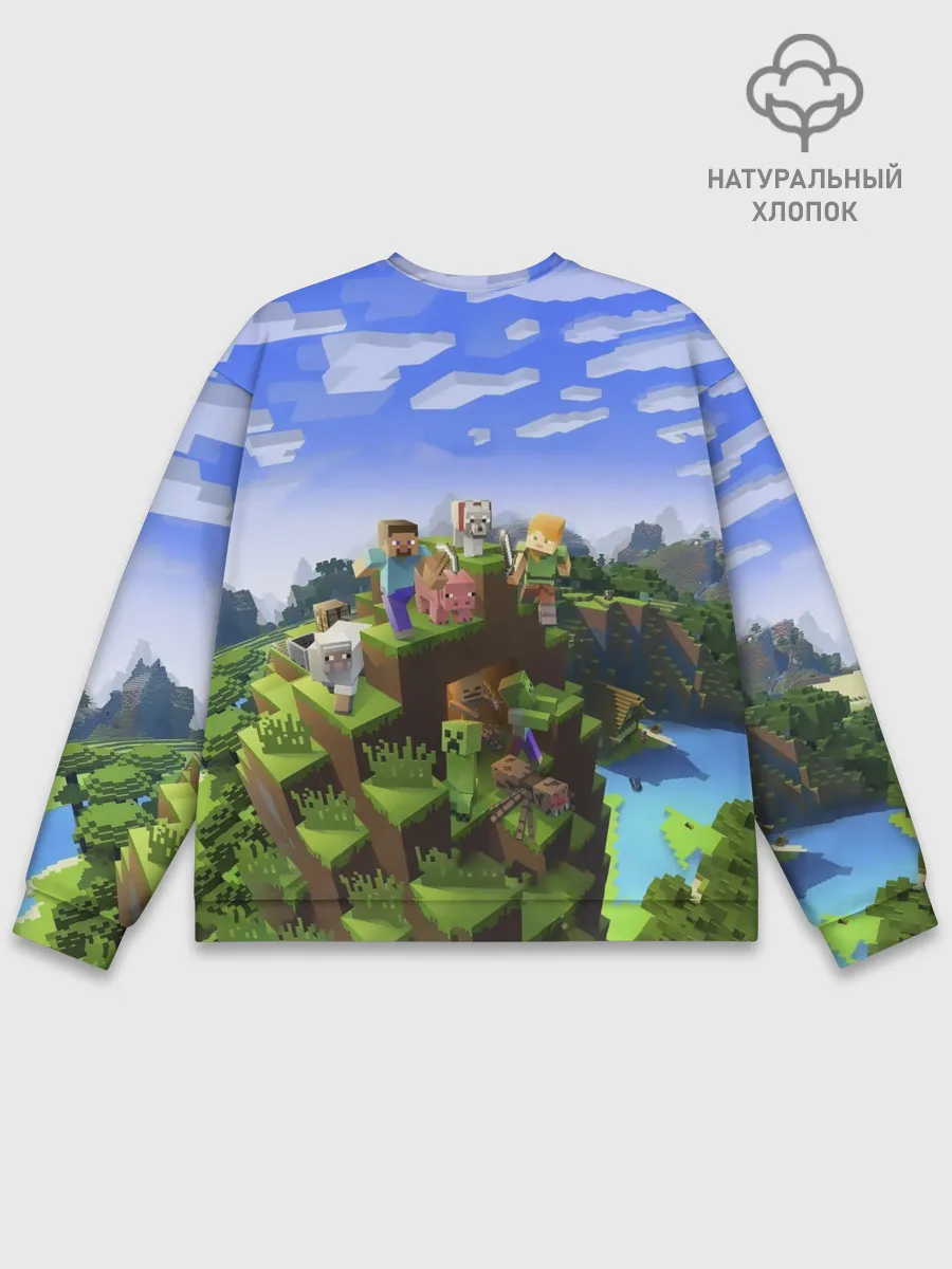 Мужской свитшот базовый / Лев - Minecraft