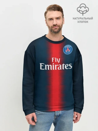 Мужской свитшот базовый / PSG Форма Новая Home 18/19