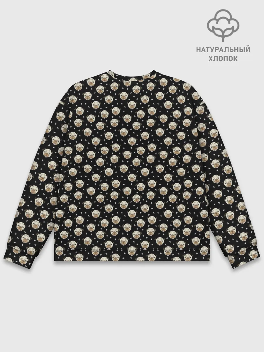 Мужской свитшот базовый / Мопсы