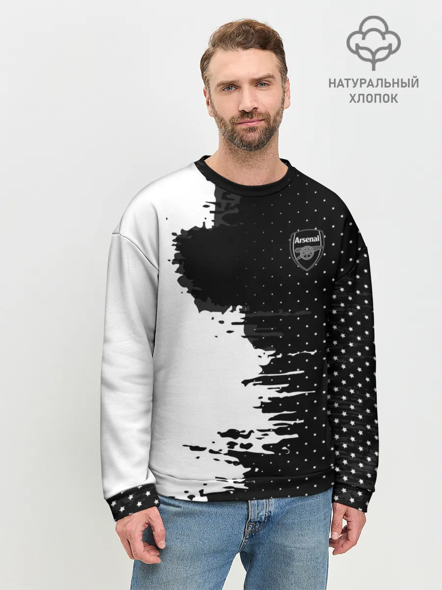 Мужской свитшот базовый / Arsenal uniform black 2018
