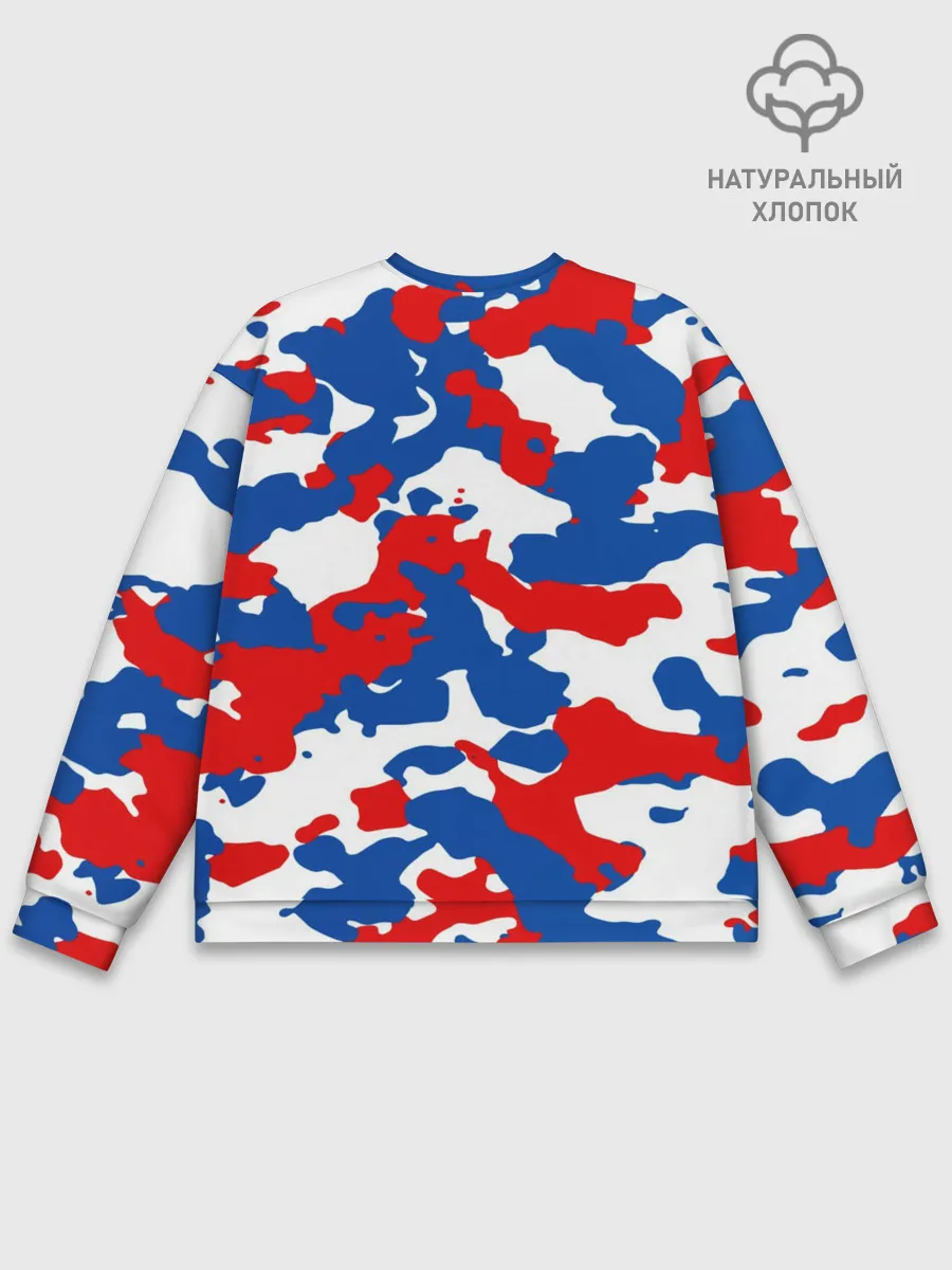 Мужской свитшот базовый / Герб РФ Милитари