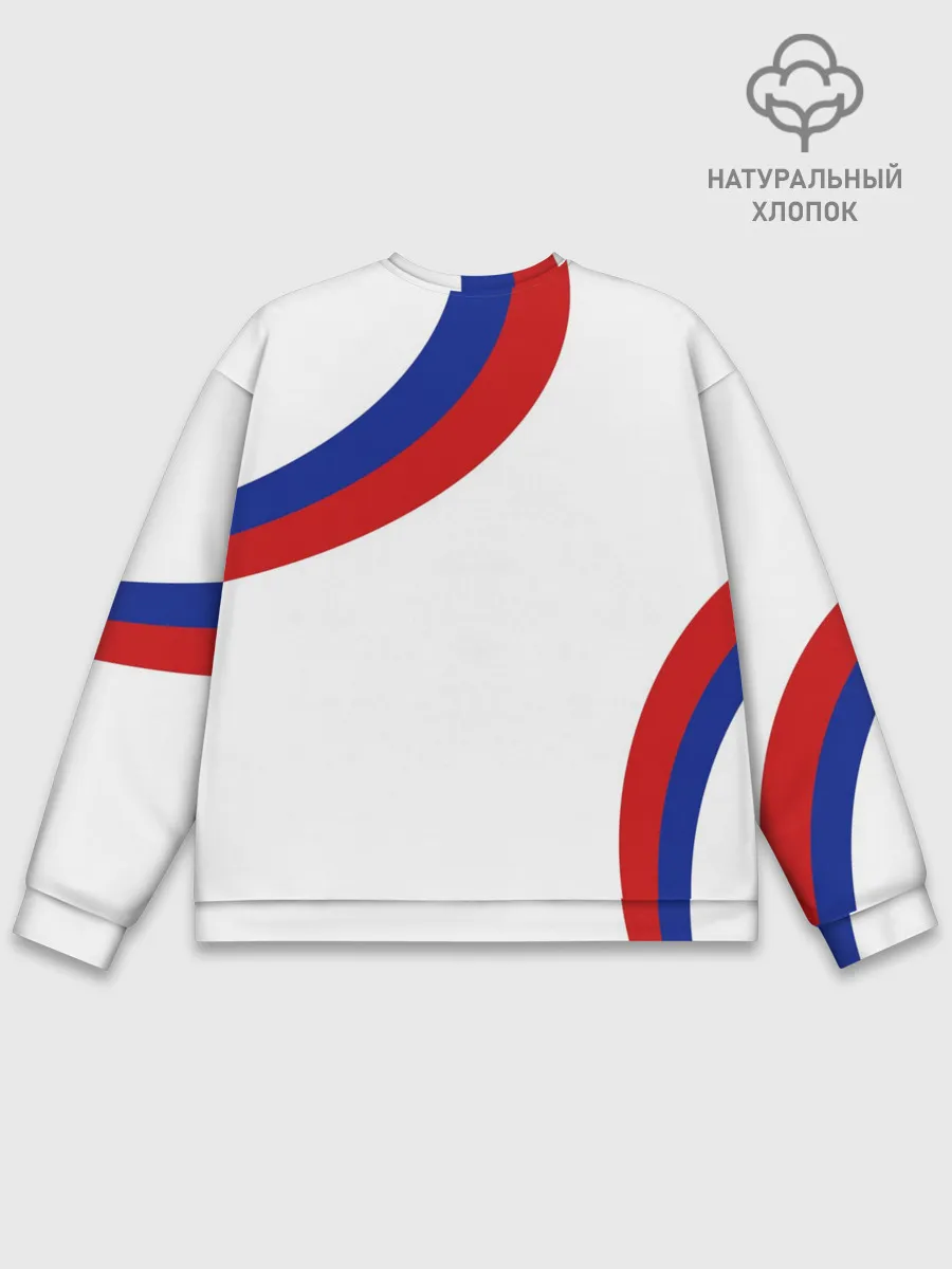 Мужской свитшот базовый / Россия Триколор