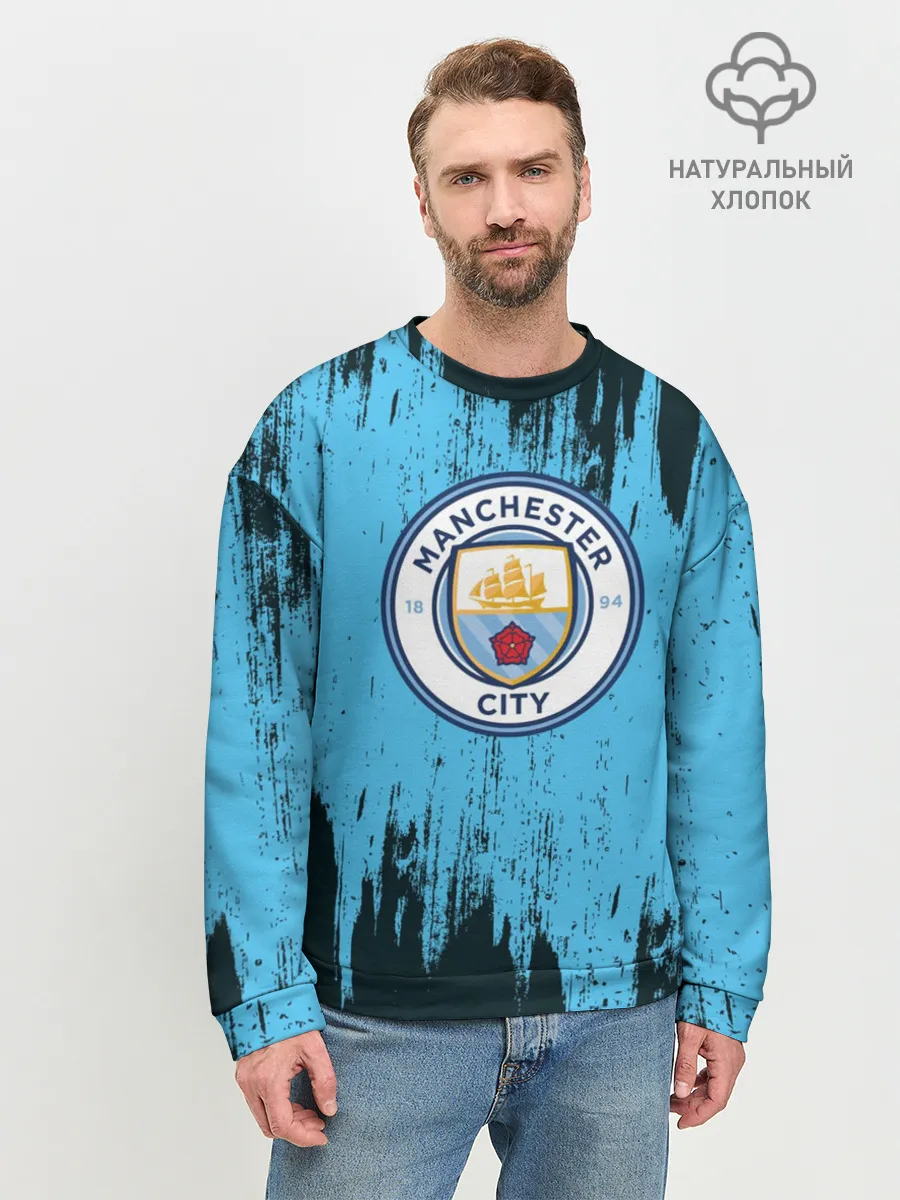 Мужской свитшот базовый / Манчестер Сити