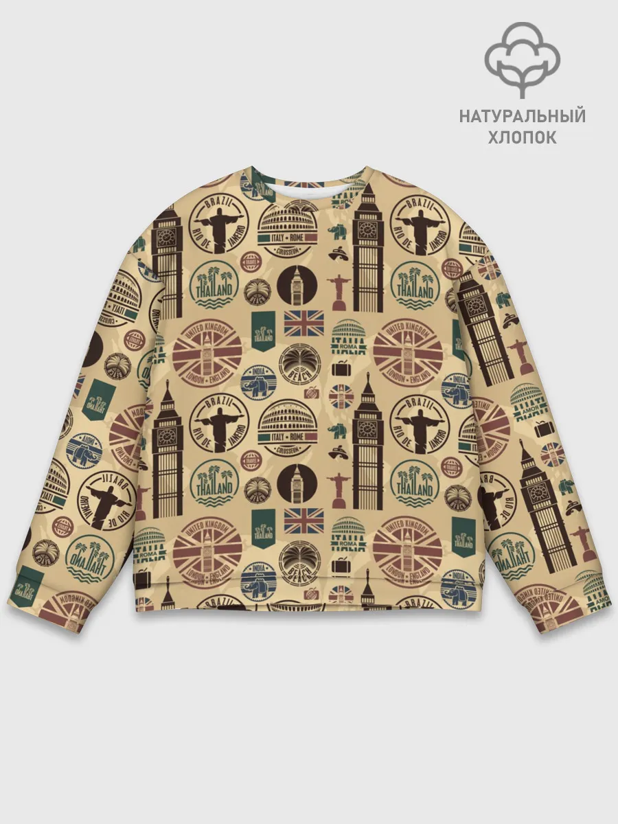Мужской свитшот базовый / Путешествие