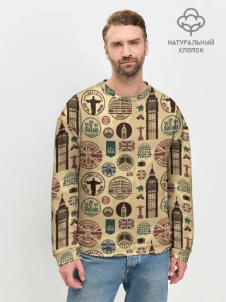 Мужской свитшот базовый / Путешествие