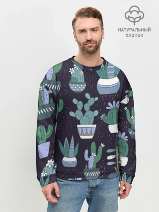 Мужской свитшот базовый / Кактусы