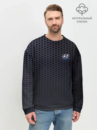 Мужской свитшот базовый / HYUNDAI carbon uniform 2018