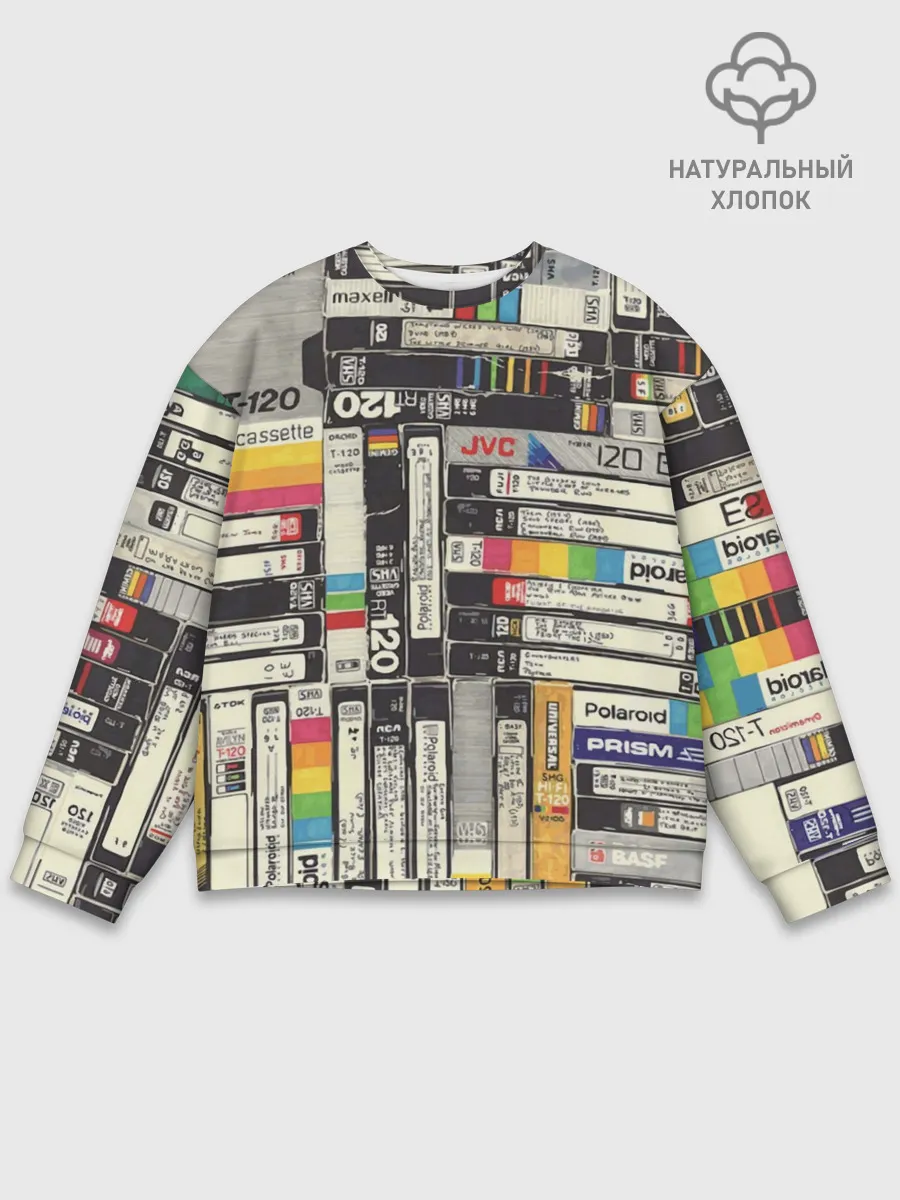 Мужской свитшот базовый / VHS-кассеты