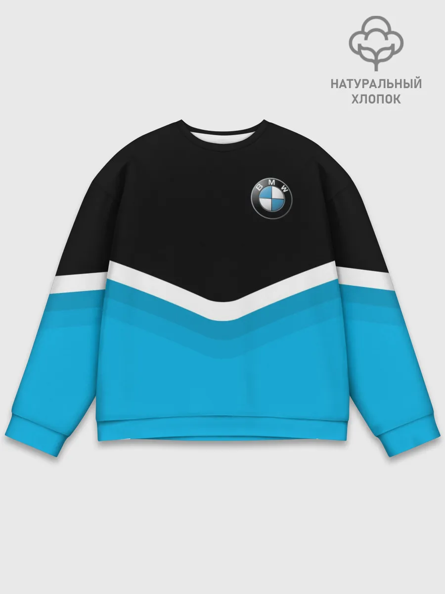 Мужской свитшот базовый / BMW Black & Blue